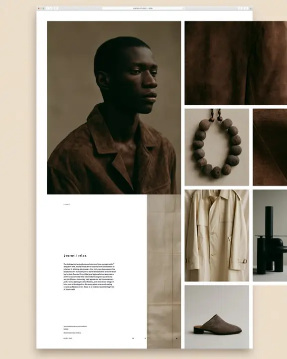 Minimal journal spread with clothing and accessories